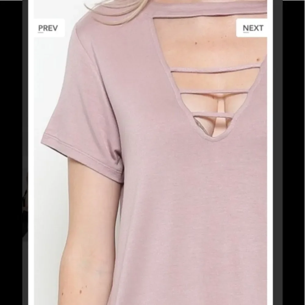 NWT Mauve Colored Strap Tee Shirt PRICE IS… - Picture 6 of 6